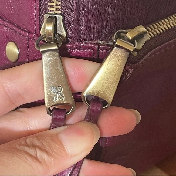 NEW Sexy Purple HOBO Mini Backpack Purse Fuschia Leather And Calf Hair - Picture 8 of 14